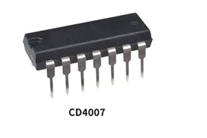 CD4007 CMOS-omvormer: pinout, datasheet en 14-soelie pakketoverzicht