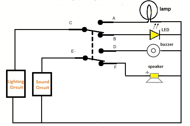 DPDT Simple Circuit Diagram