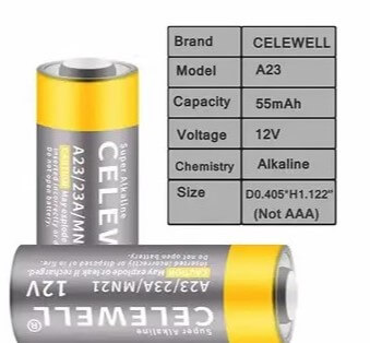 23A Battery Specification