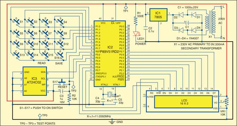 EEPROM Memory Circuit Diagram