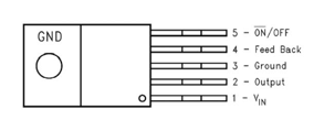 Pin Configuration of LM2596 Voltage Regulator